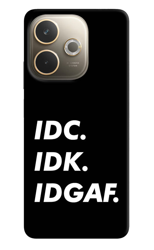 Idc Idk Idgaf Oppo A5 Pro 5G Hard Case Back Cover by Casekaro