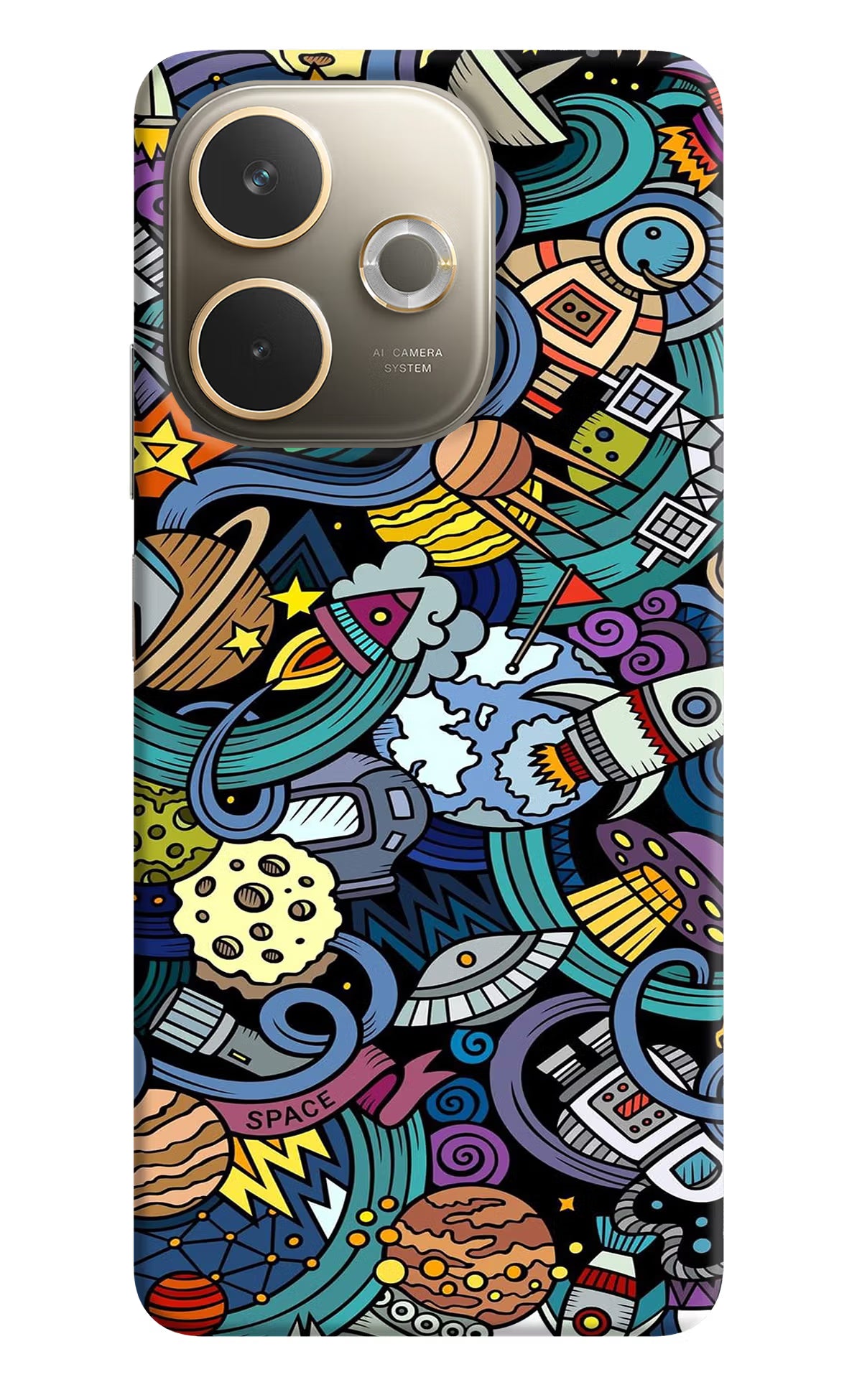 Space Abstract Oppo A5 Pro 5G Hard Case Back Cover by Casekaro