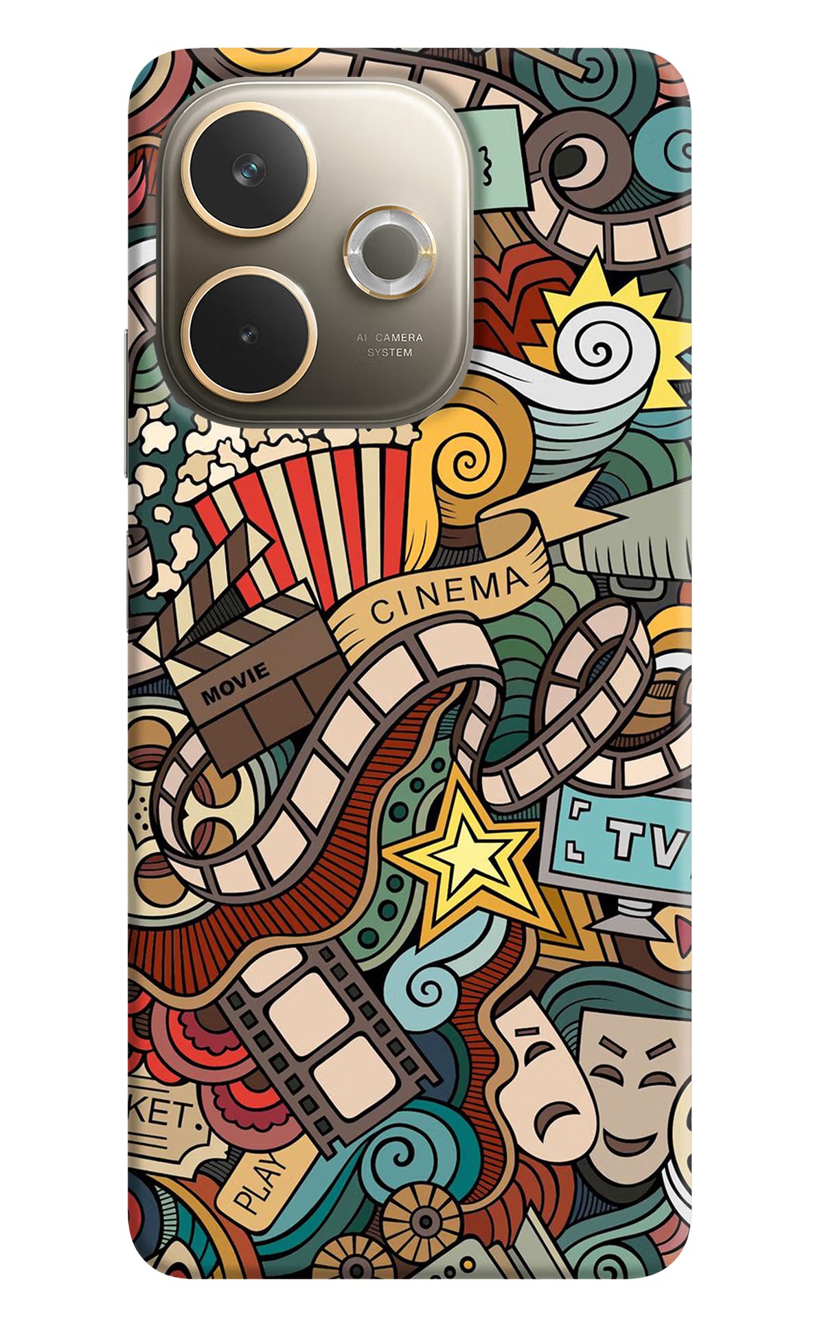 Cinema Abstract Oppo A5 Pro 5G Hard Case Back Cover by Casekaro