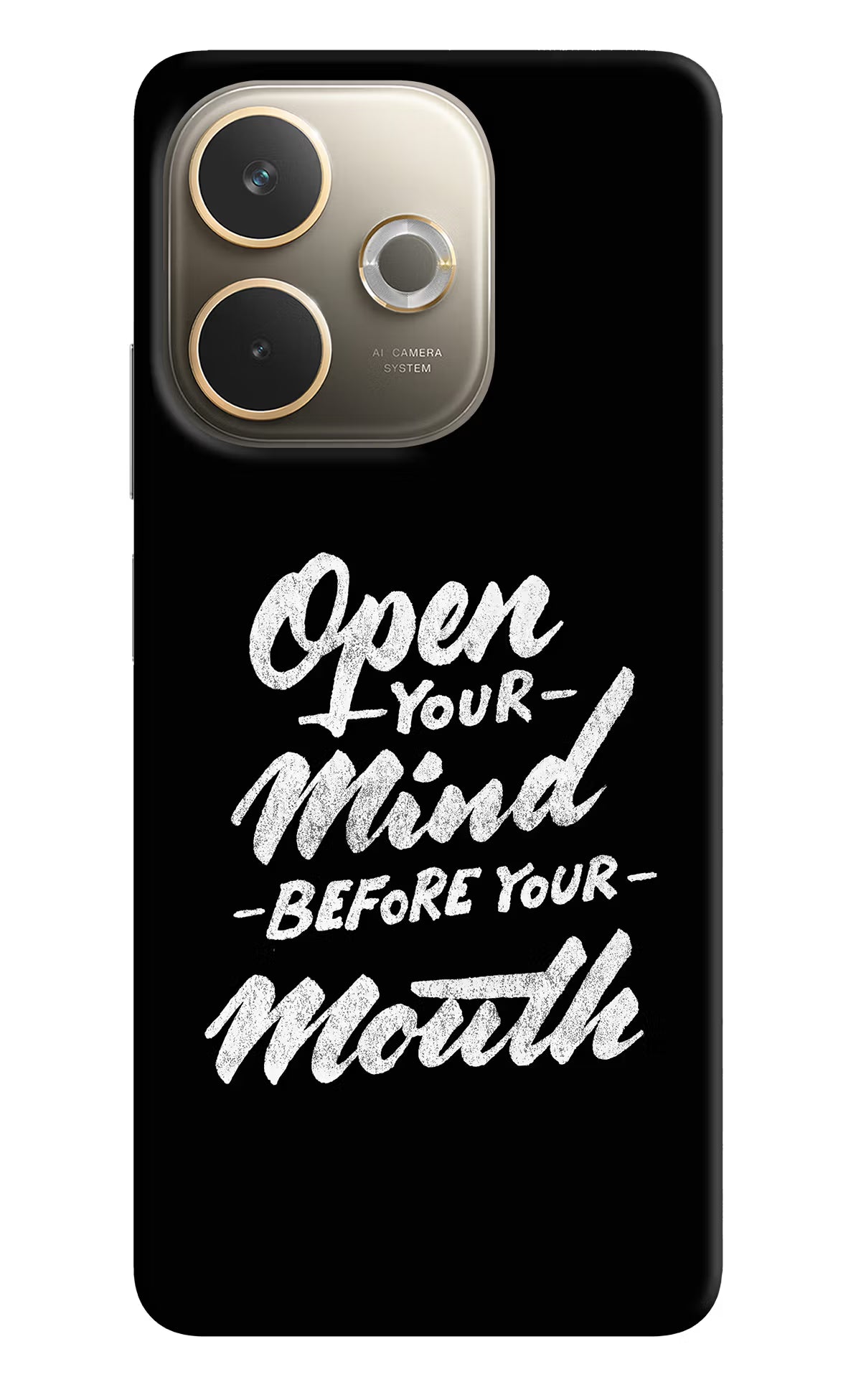 Open Your Mind Before Your Mouth Oppo A5 Pro 5G Hard Case Back Cover by Casekaro
