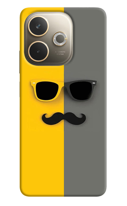 Sunglasses with Mustache Oppo A5 Pro 5G Hard Case Back Cover by Casekaro