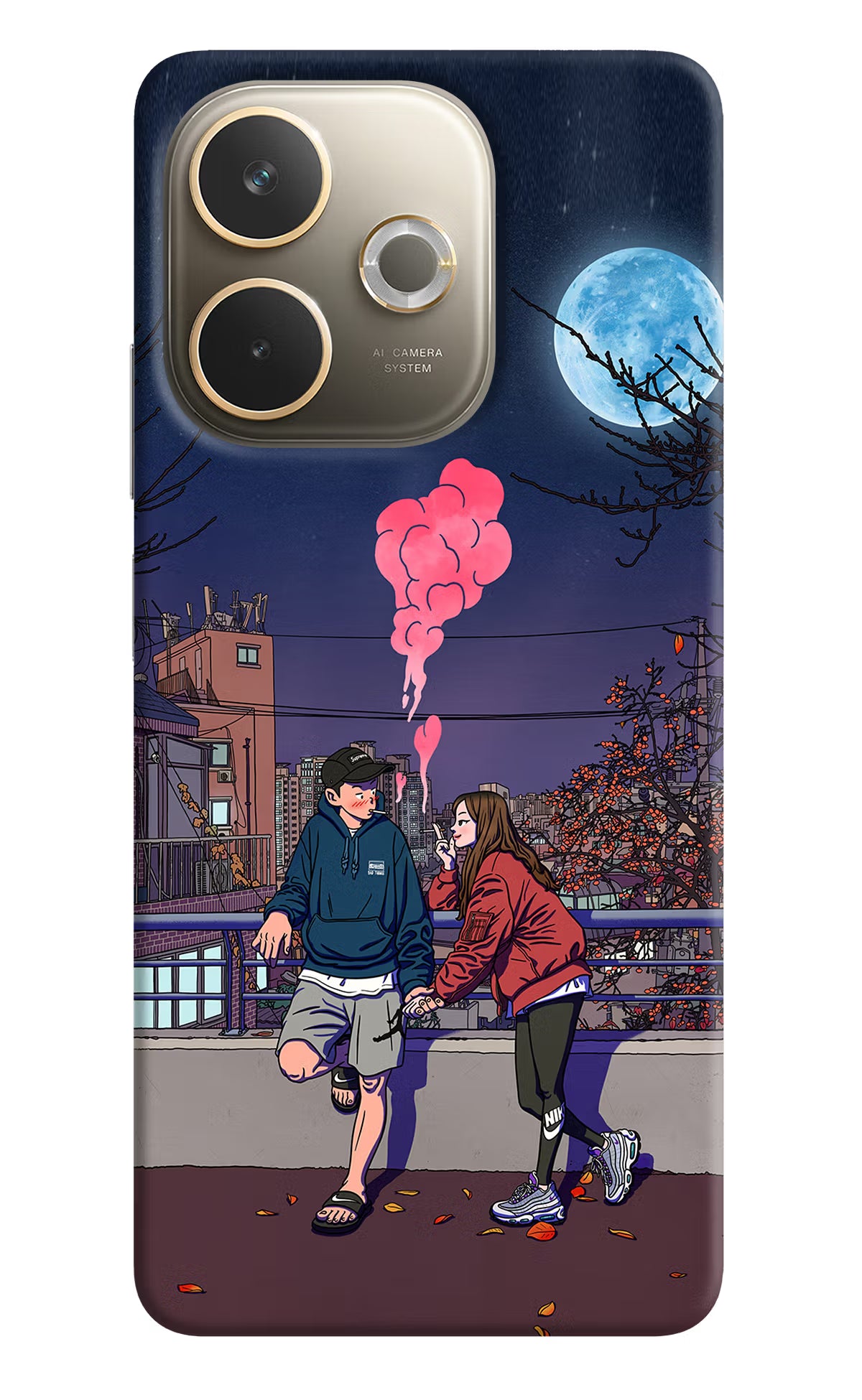 Chilling Couple Oppo A5 Pro 5G Hard Case Back Cover by Casekaro