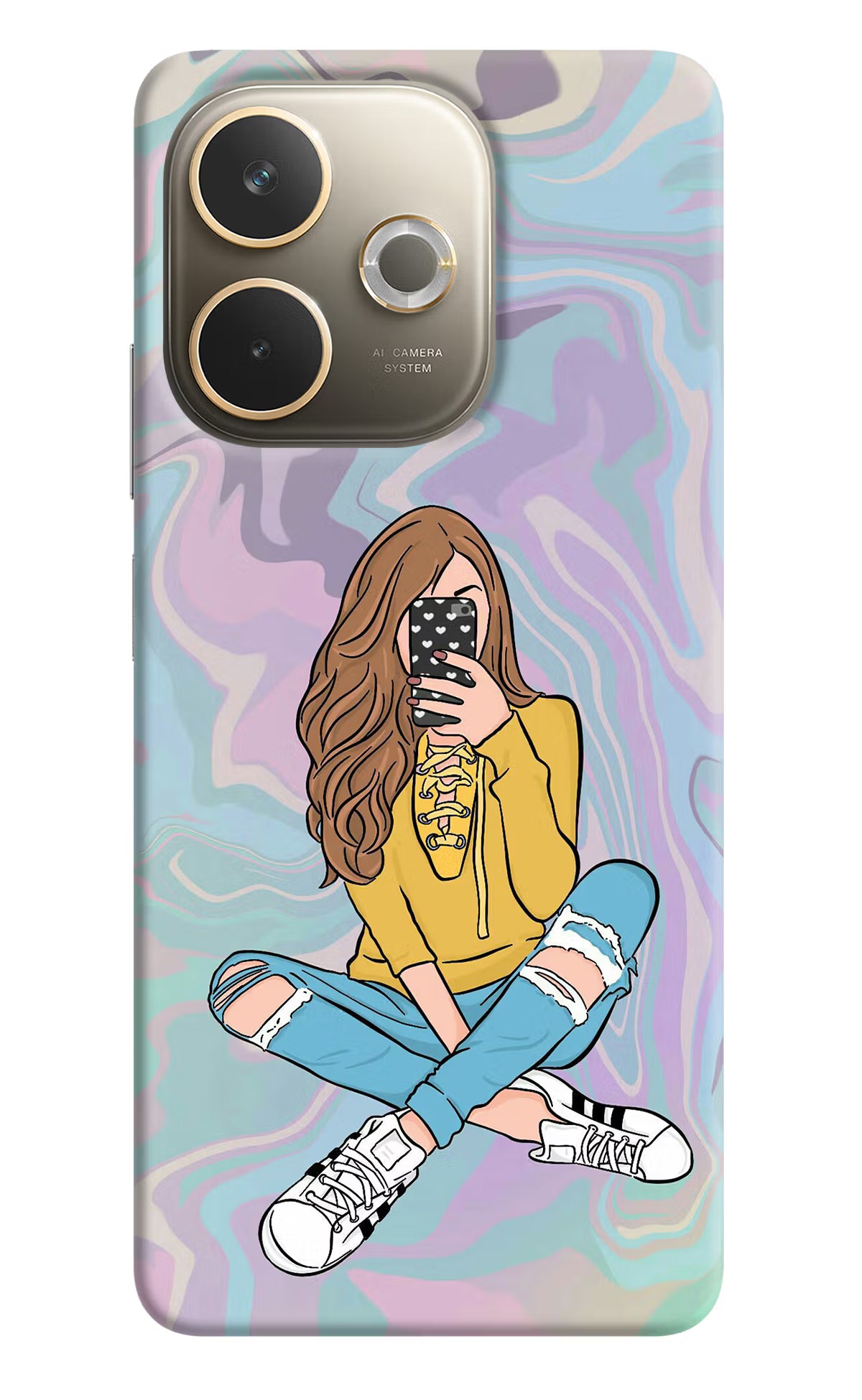 Selfie Girl Oppo A5 Pro 5G Hard Case Back Cover by Casekaro