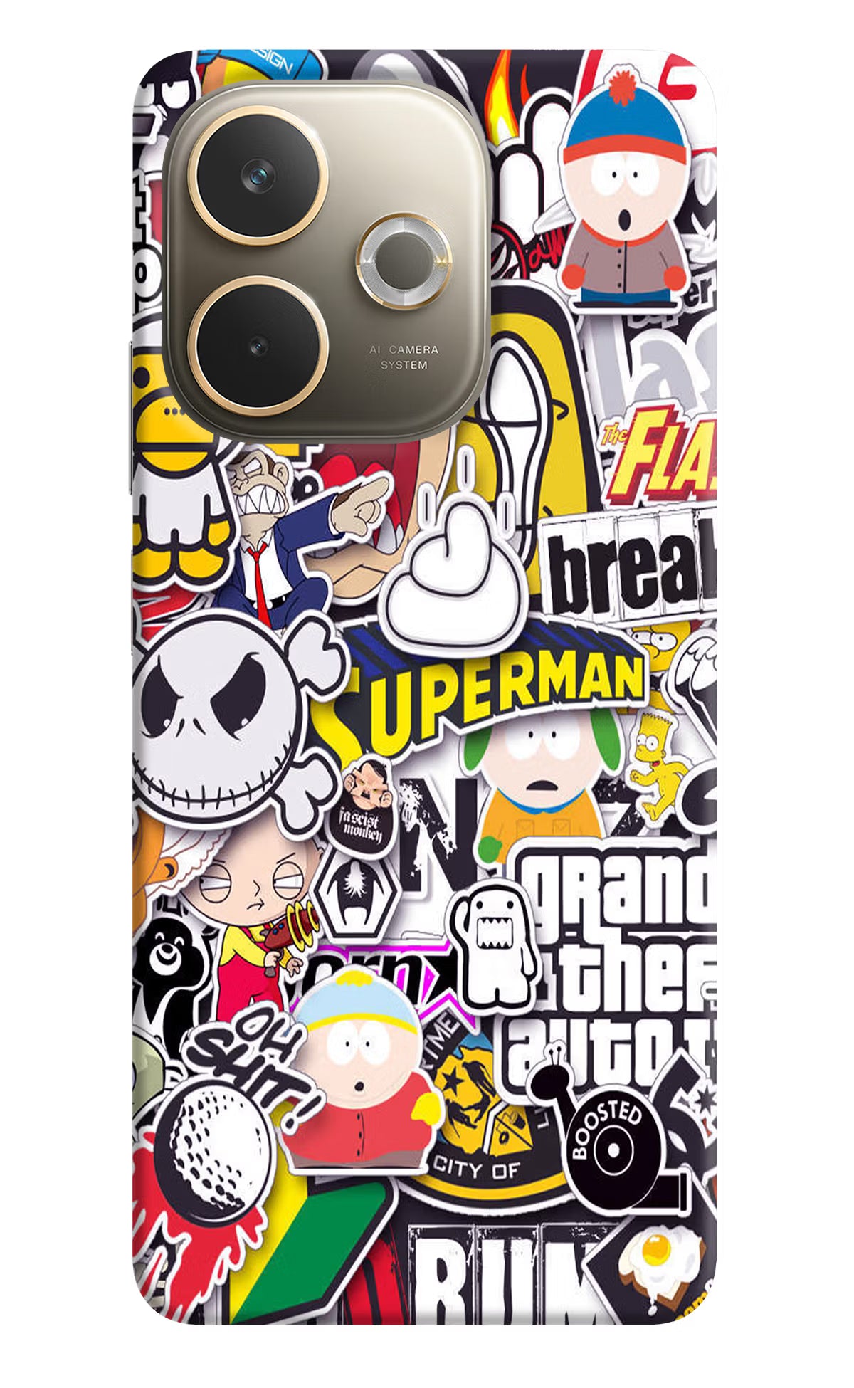 Sticker Bomb Oppo A5 Pro 5G Hard Case Back Cover by Casekaro