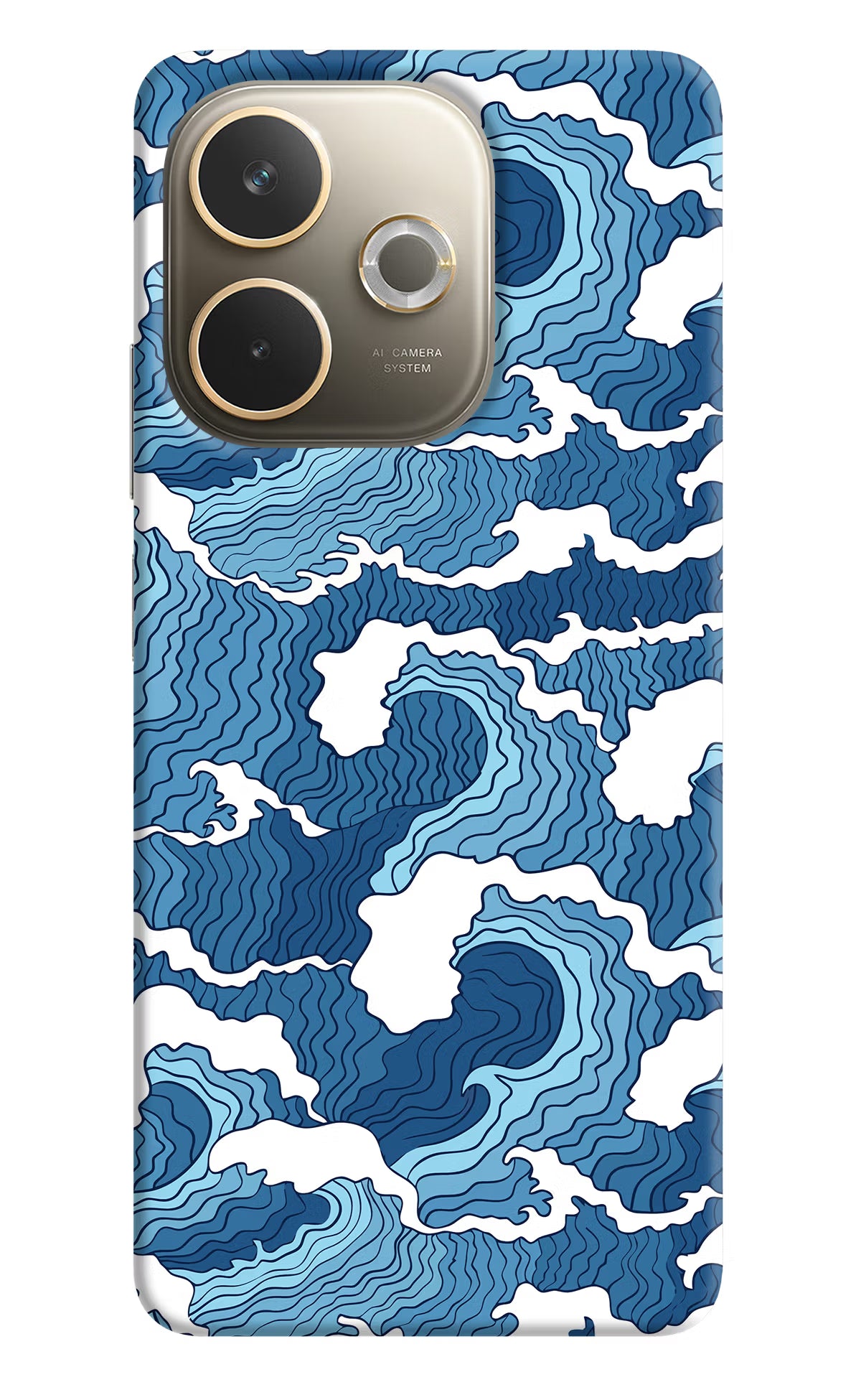 Blue Waves Oppo A5 Pro 5G Hard Case Back Cover by Casekaro