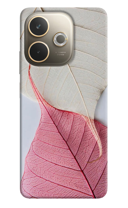 White Pink Leaf Oppo A5 Pro 5G Hard Case Back Cover by Casekaro
