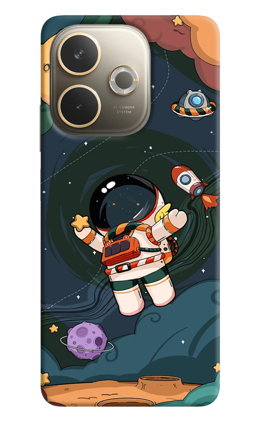 Cartoon Astronaut Oppo A5 Pro 5G Back Cover, Hard case