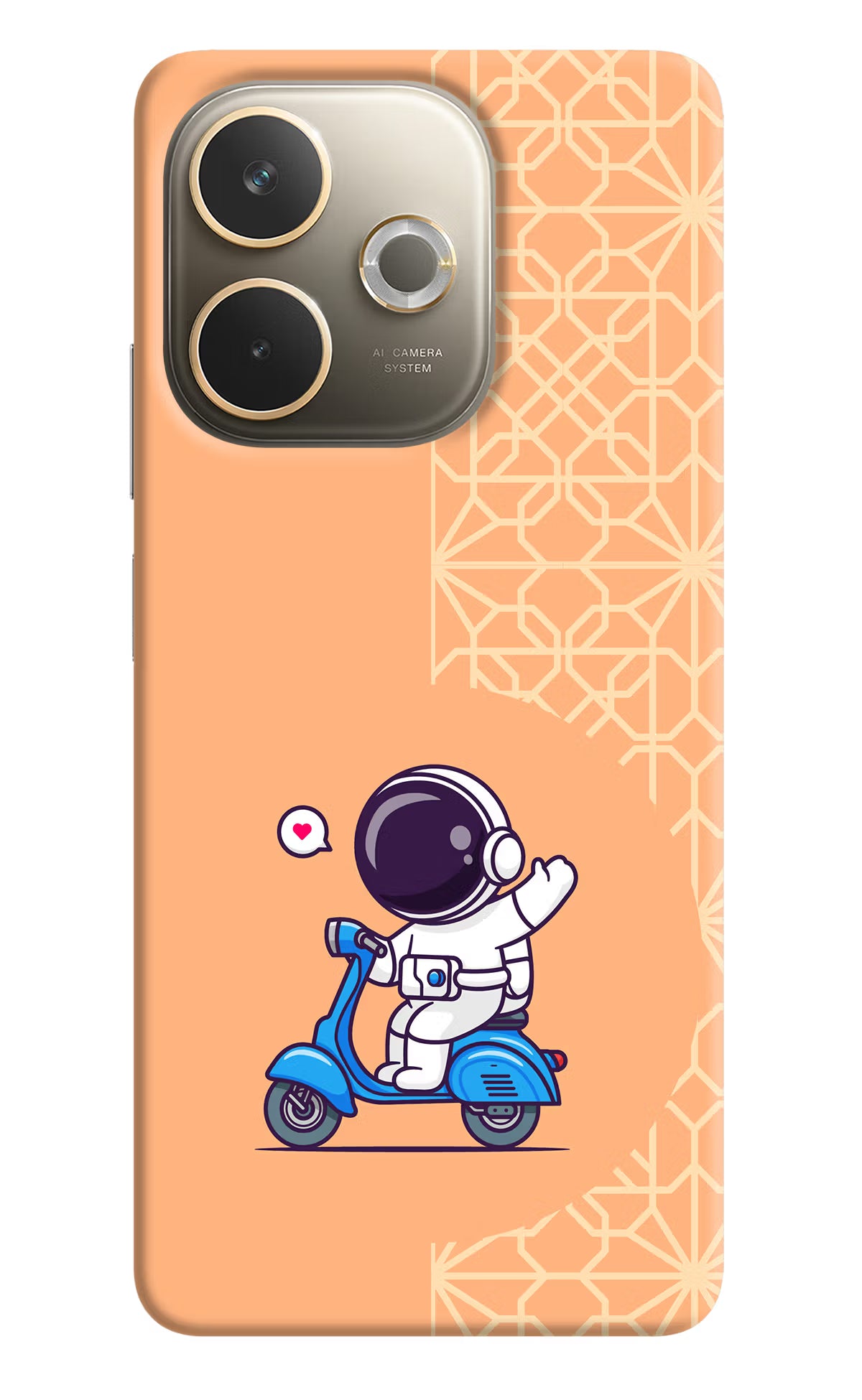 Cute Astronaut Riding Oppo A5 Pro 5G Hard Case Back Cover by Casekaro