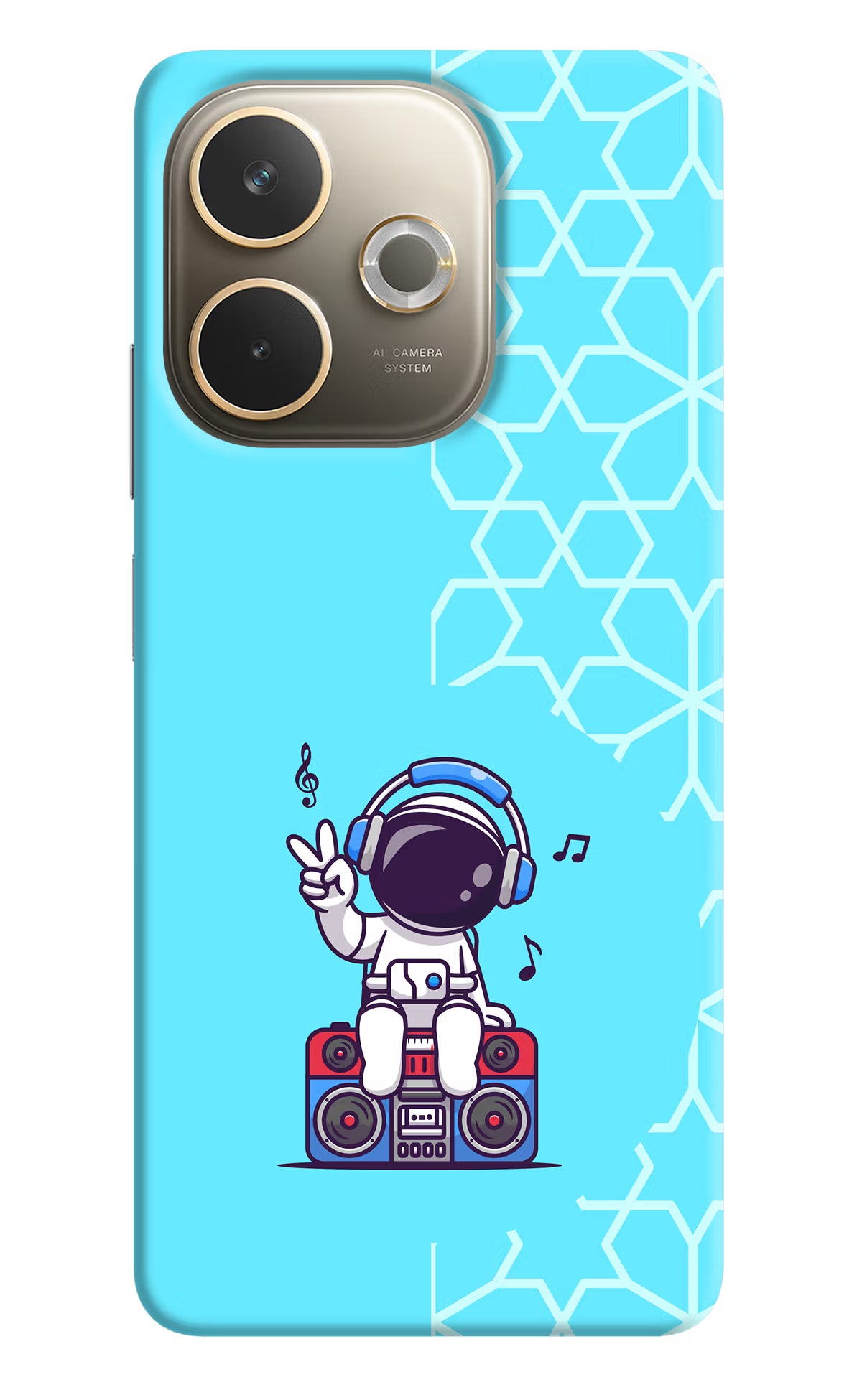 Cute Astronaut Chilling Oppo A5 Pro 5G Hard Case Back Cover by Casekaro