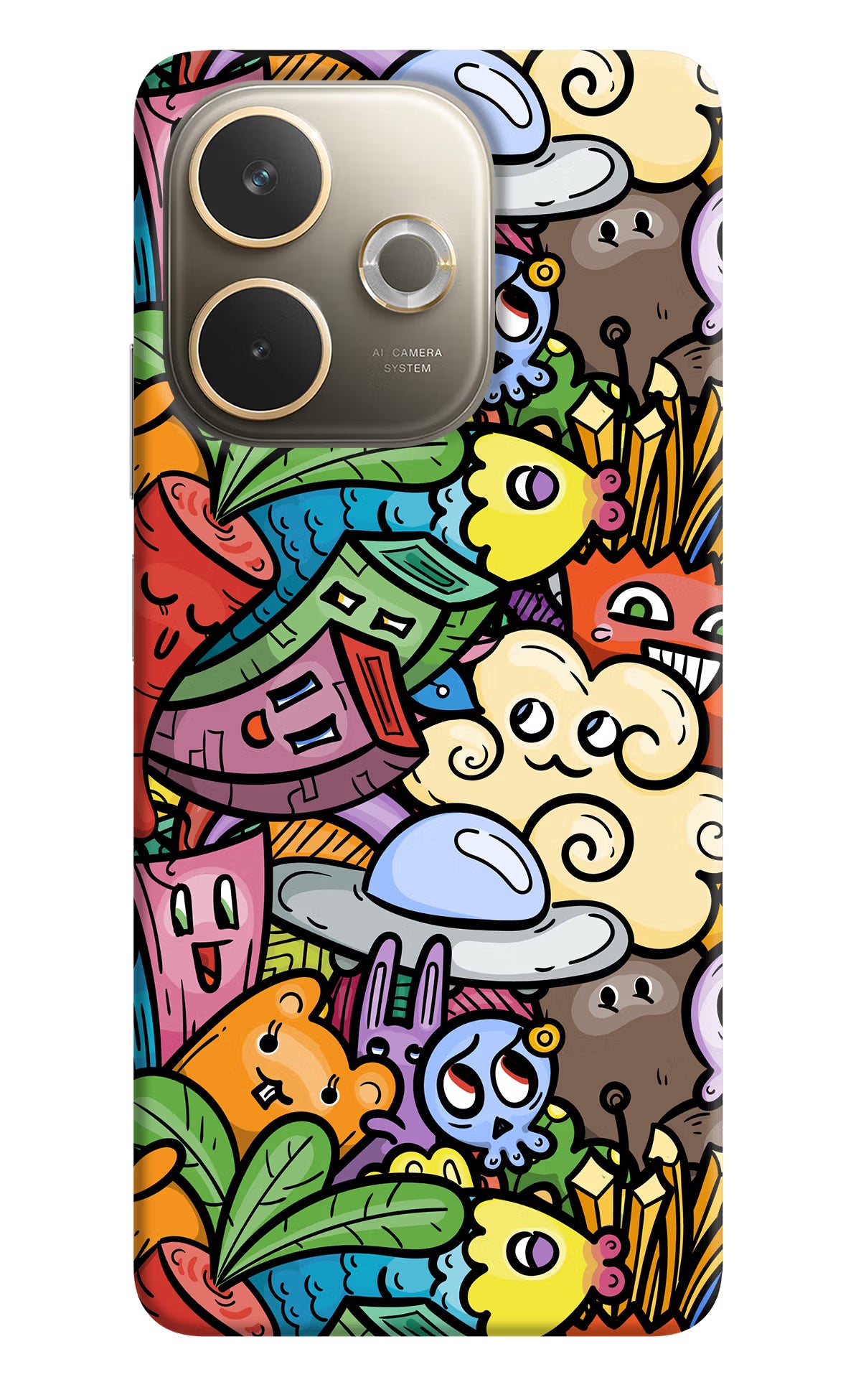 Veggie Doodle Oppo A5 Pro 5G Hard Case Back Cover by Casekaro