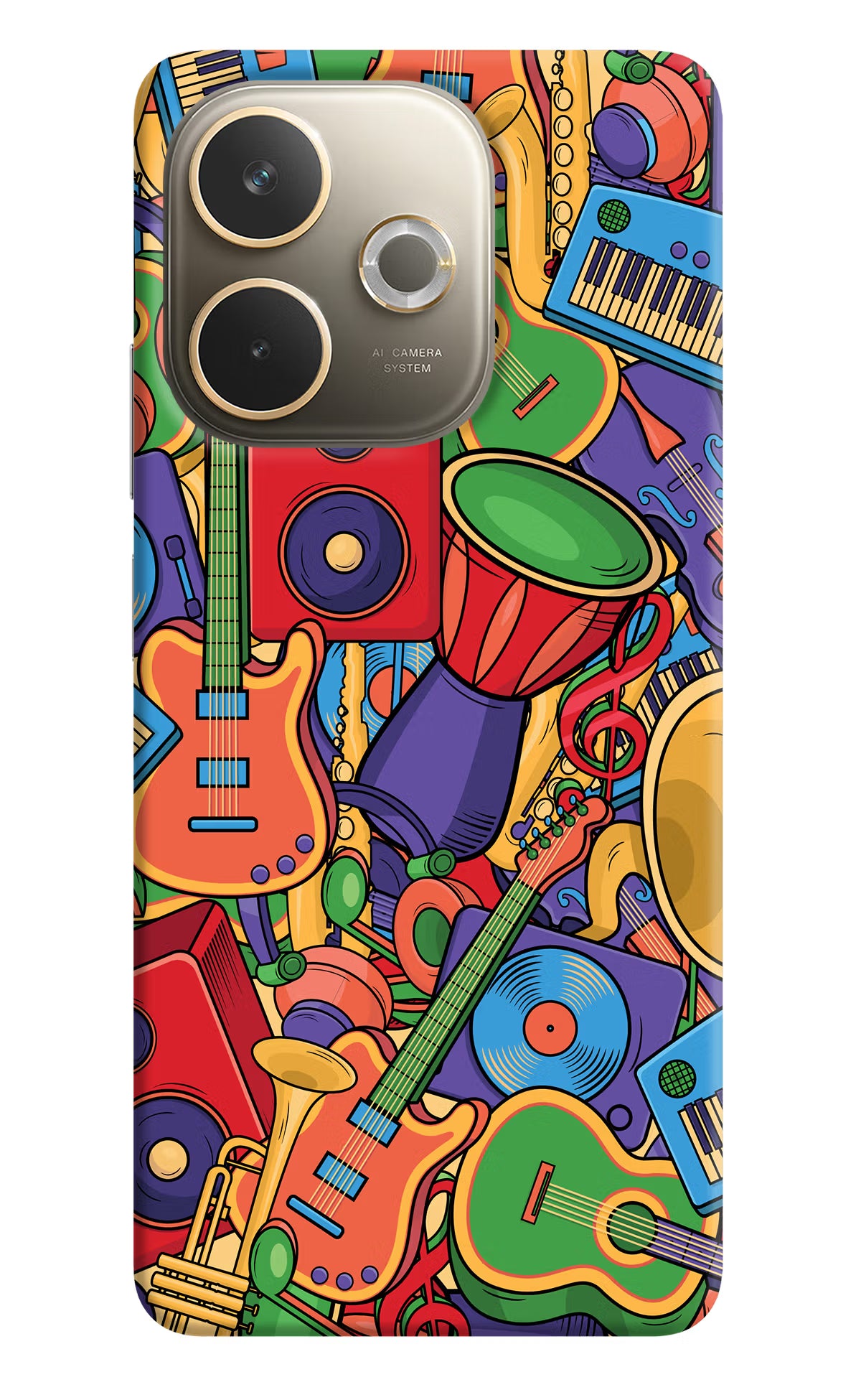 Music Instrument Doodle Oppo A5 Pro 5G Hard Case Back Cover by Casekaro