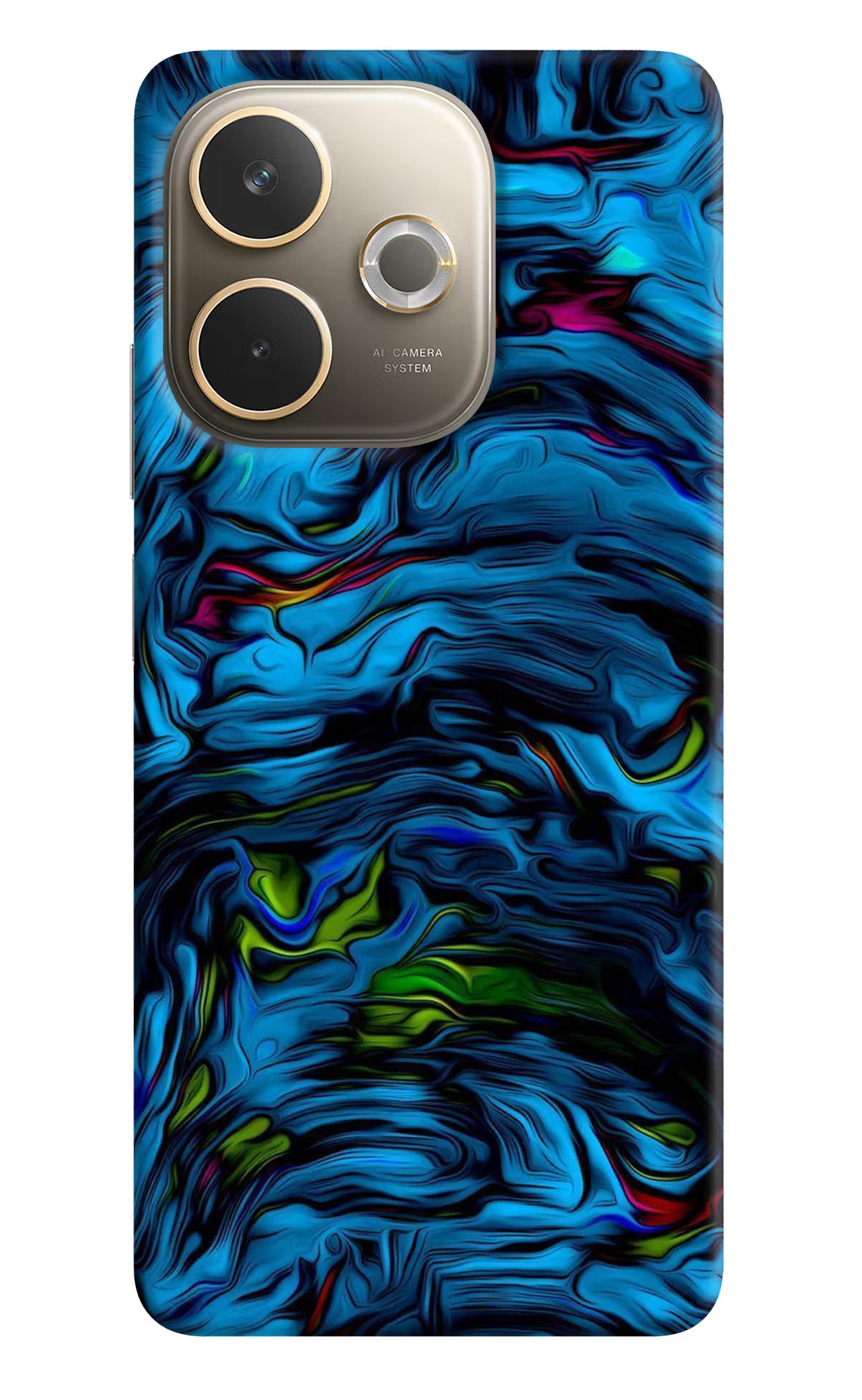Dark Blue Abstract Oppo A5 Pro 5G Hard Case Back Cover by Casekaro
