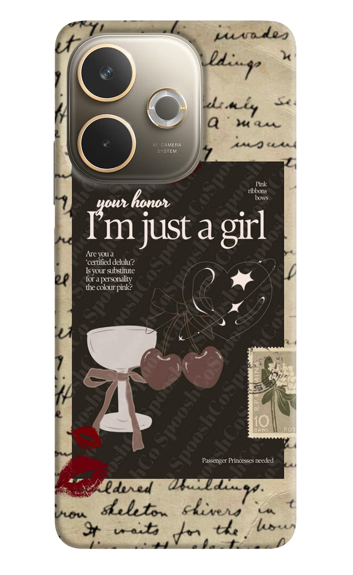 I am just a girl Oppo A5 Pro 5G Hard Case Back Cover by Casekaro