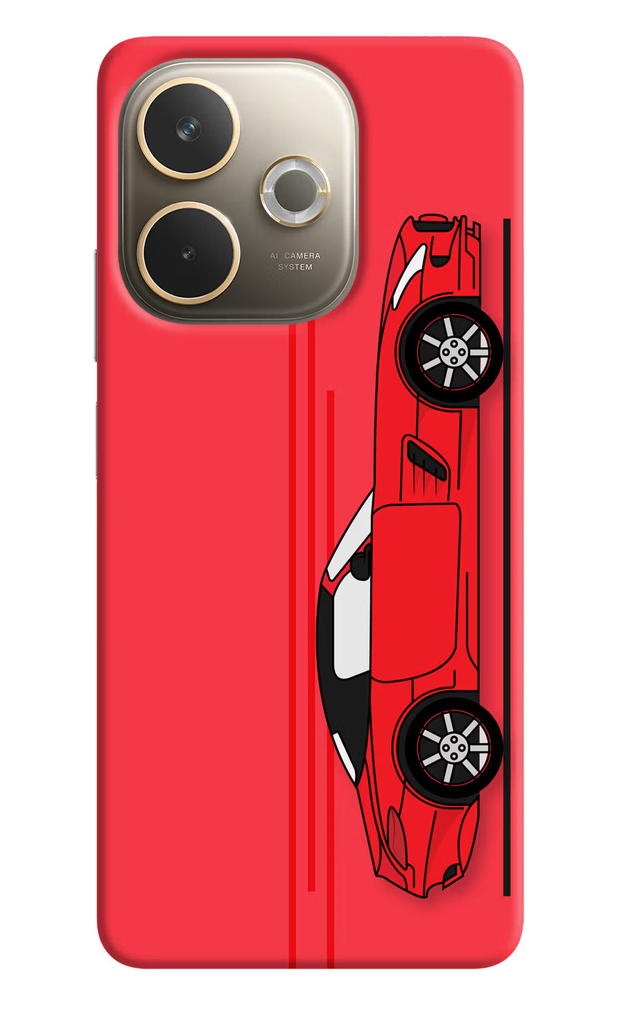 Red Velocity Oppo A5 Pro 5G Back Cover, Hard case