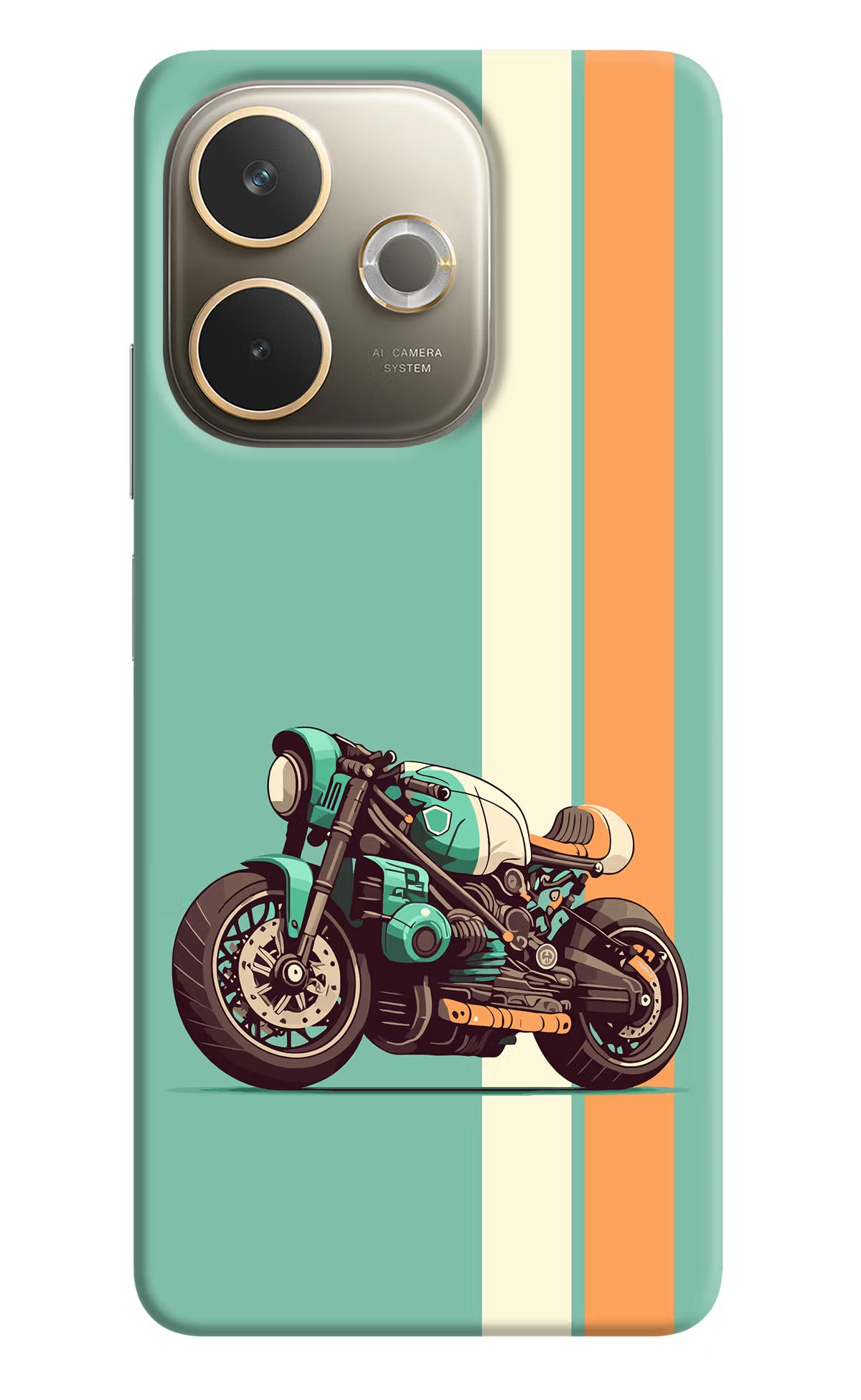 Striped Moto Drift Oppo A5 Pro 5G Hard Case Back Cover by Casekaro