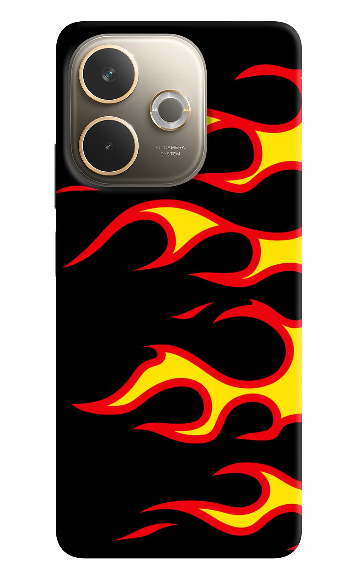 Side Sweep Flames Oppo A5 Pro 5G Hard Case Back Cover by Casekaro