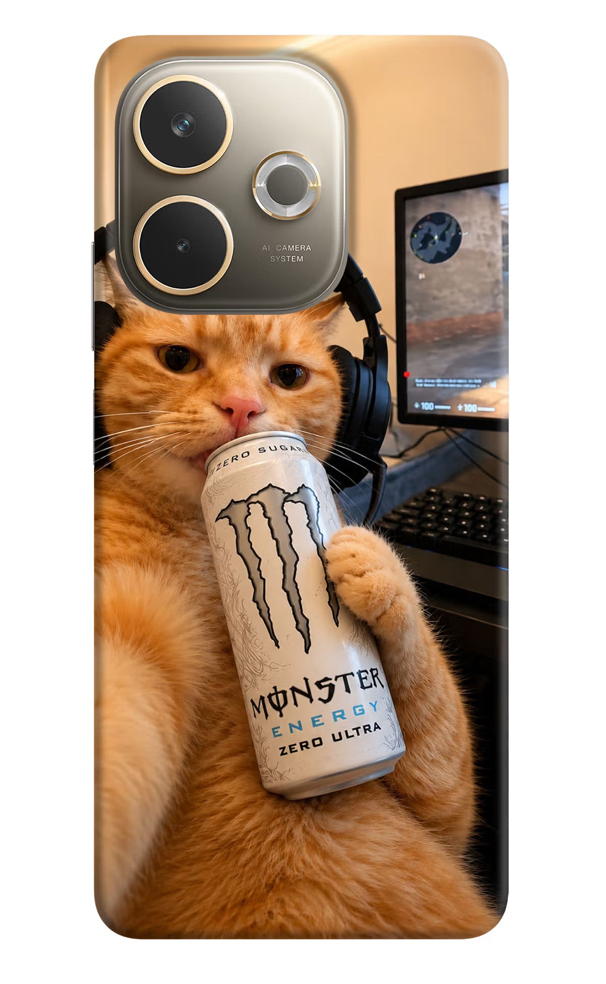 Gamer Cat Energy Oppo A5 Pro 5G Back Cover