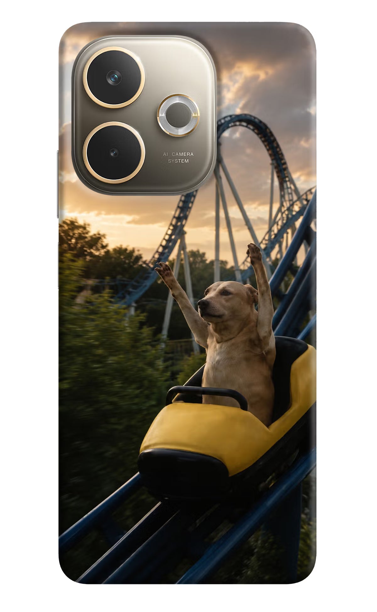 Rollercoaster Dog Oppo A5 Pro 5G Hard Case Back Cover by Casekaro