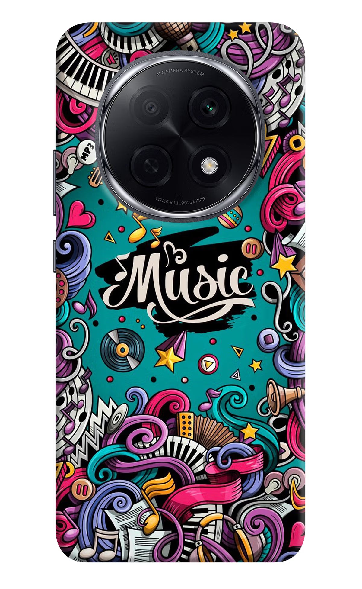 Music Graffiti Oppo F29 Pro 5G Hard Case Back Cover by Casekaro