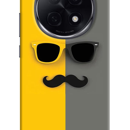 Sunglasses with Mustache Oppo F29 Pro 5G Hard Case Back Cover by Casekaro