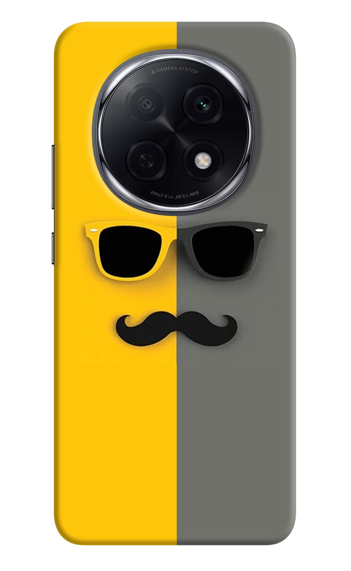 Sunglasses with Mustache Oppo F29 Pro 5G Hard Case Back Cover by Casekaro