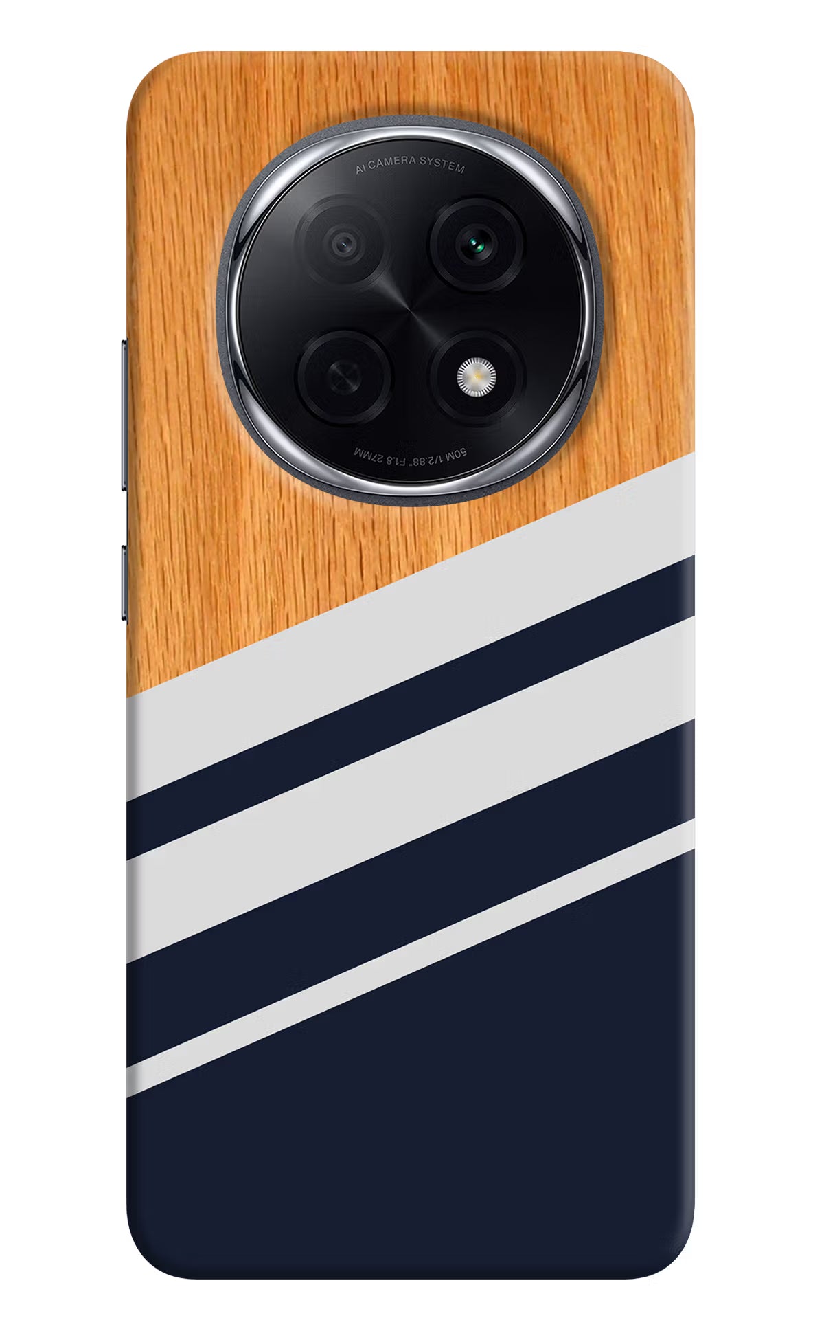 Blue and white wooden Oppo F29 Pro 5G Hard Case Back Cover by Casekaro