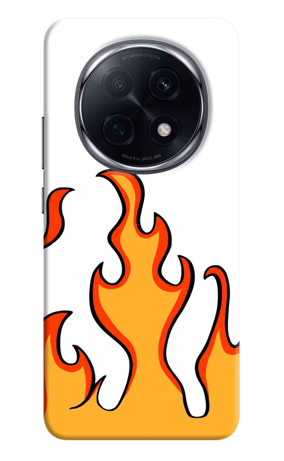 Fired Up – White Oppo F29 Pro 5G Hard Case Back Cover by Casekaro