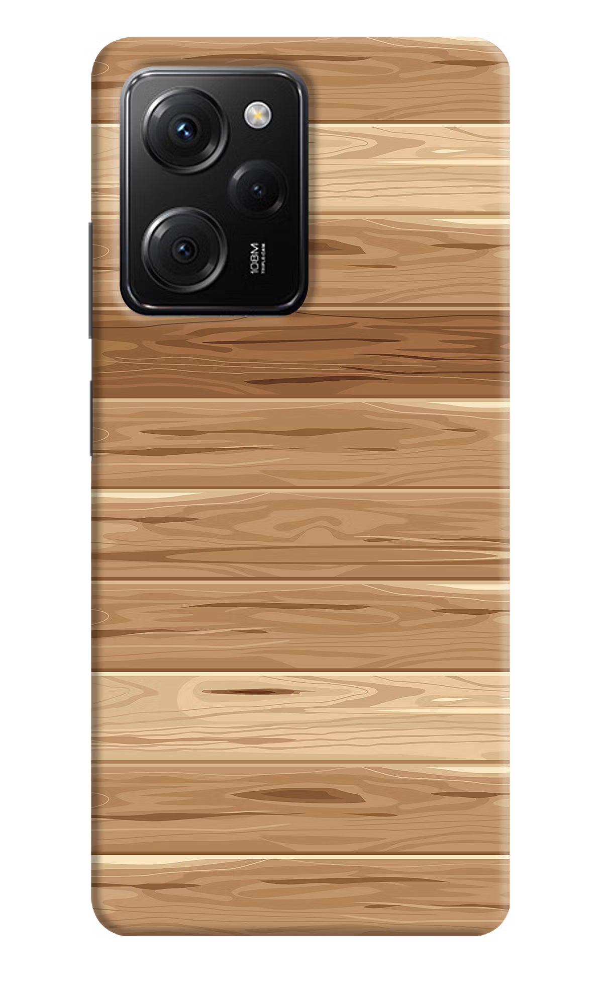 Wooden Vector Poco X5 Pro 5G Hard Case Back Cover by Casekaro