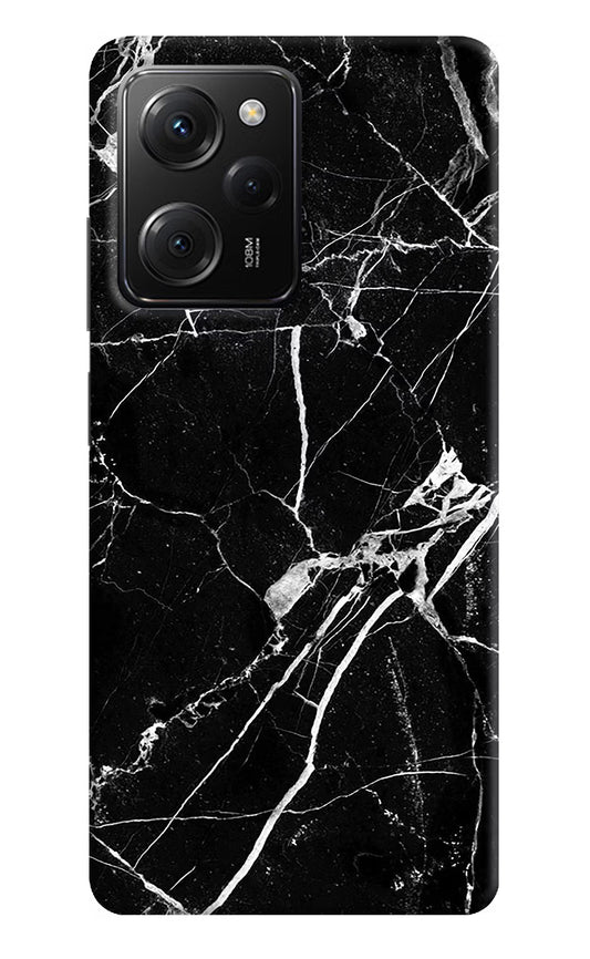 Black Marble Pattern Poco X5 Pro 5G Hard Case Back Cover by Casekaro