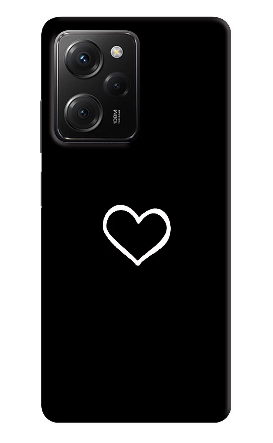 Heart Poco X5 Pro 5G Back Cover, Hard case