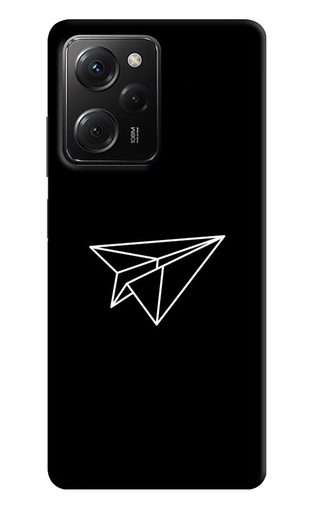 Paper Plane White Poco X5 Pro 5G Hard Case Back Cover by Casekaro