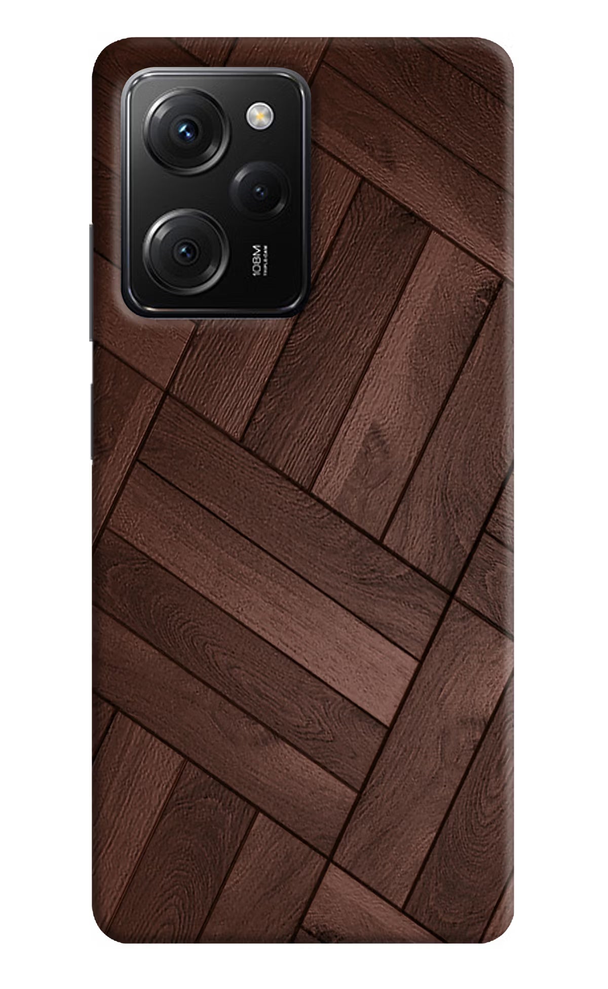 Wooden Texture Design Poco X5 Pro 5G Hard Case Back Cover by Casekaro