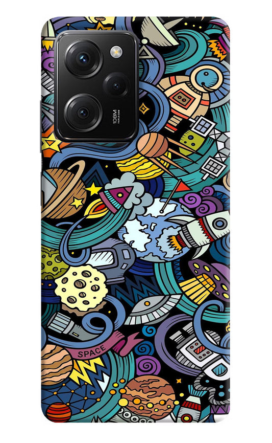 Space Abstract Poco X5 Pro 5G Hard Case Back Cover by Casekaro