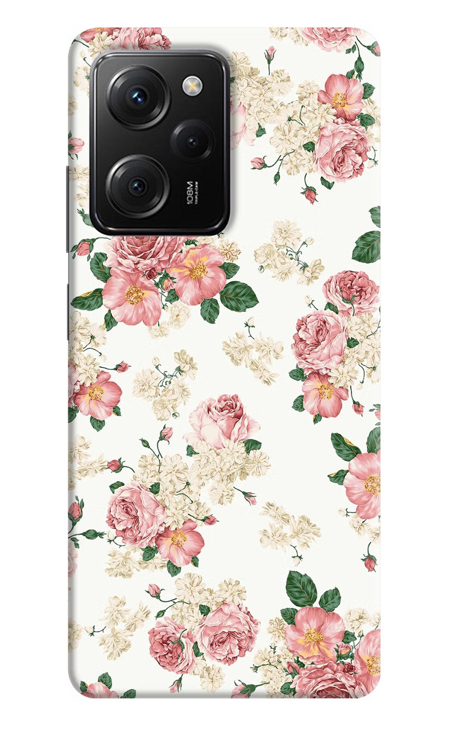 Flowers Poco X5 Pro 5G Back Cover, Hard case
