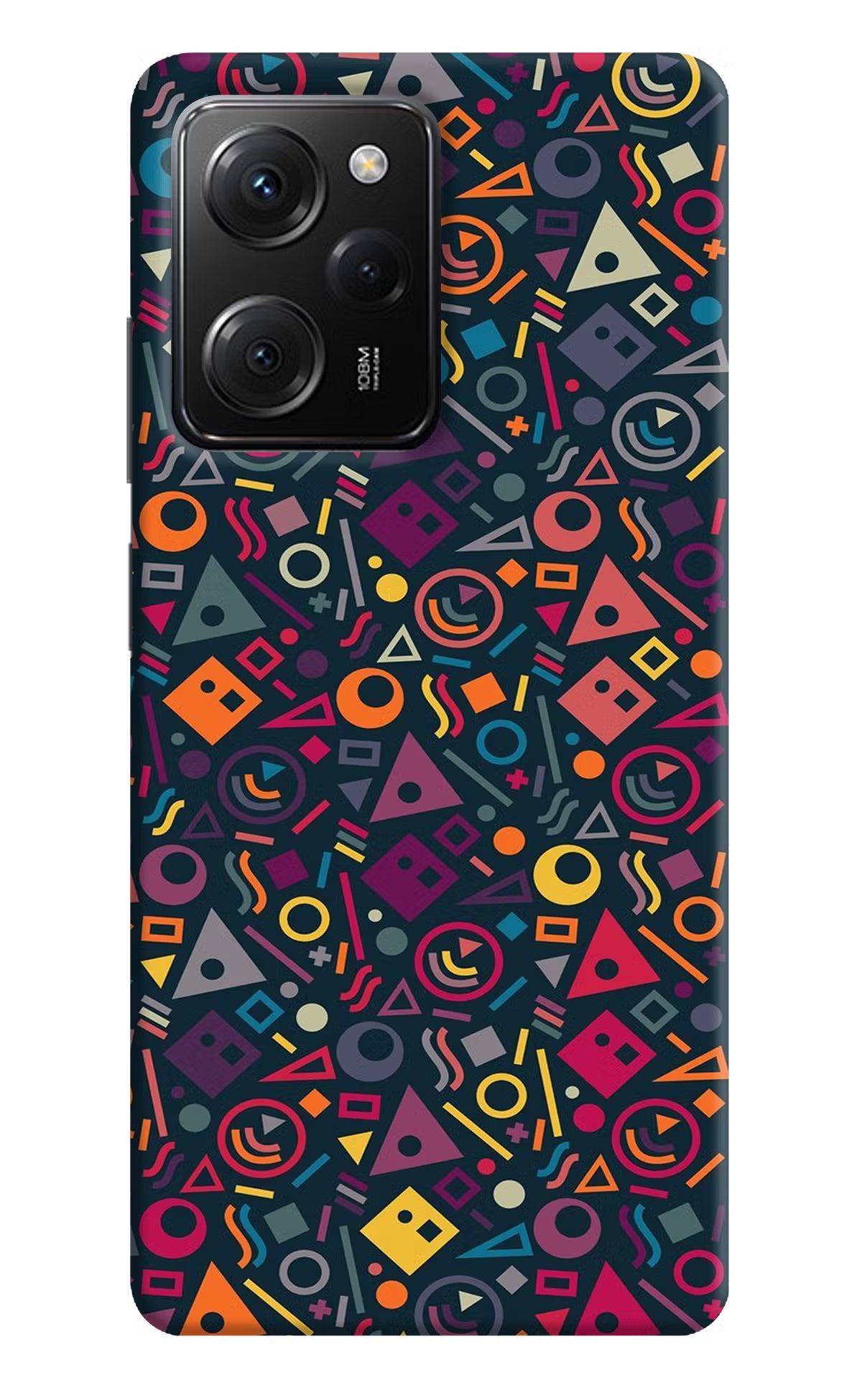 Geometric Abstract Poco X5 Pro 5G Hard Case Back Cover by Casekaro
