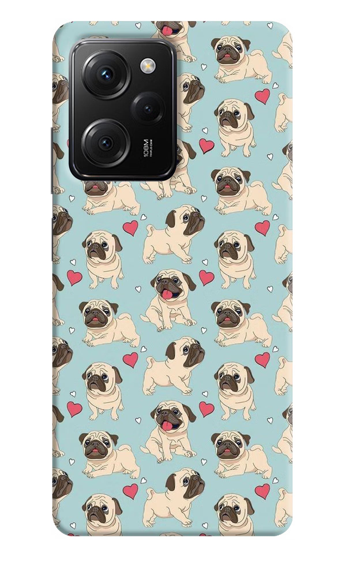 Pug Dog Poco X5 Pro 5G Hard Case Back Cover by Casekaro