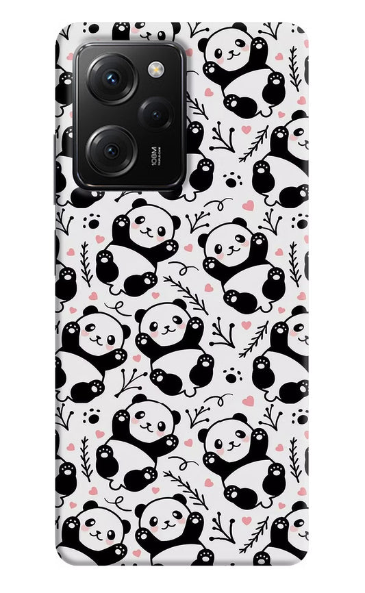 Cute Panda Poco X5 Pro 5G Hard Case Back Cover by Casekaro