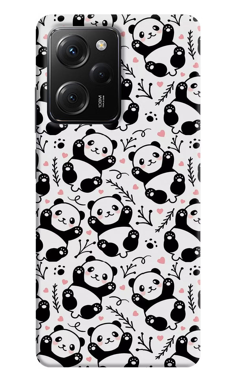 Cute Panda Poco X5 Pro 5G Back Cover, Hard case