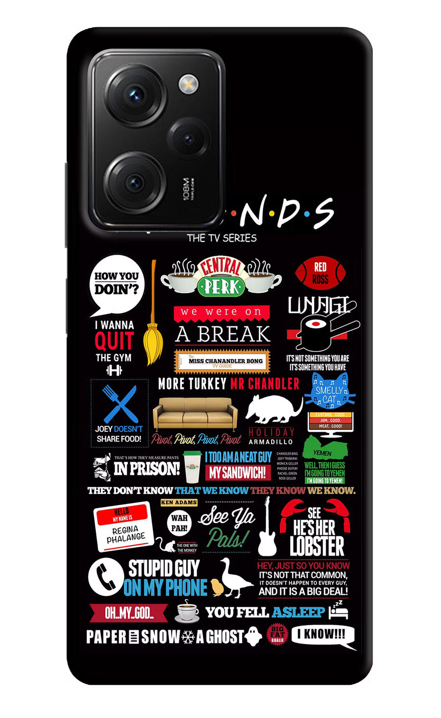 FRIENDS Poco X5 Pro 5G Back Cover, Hard case