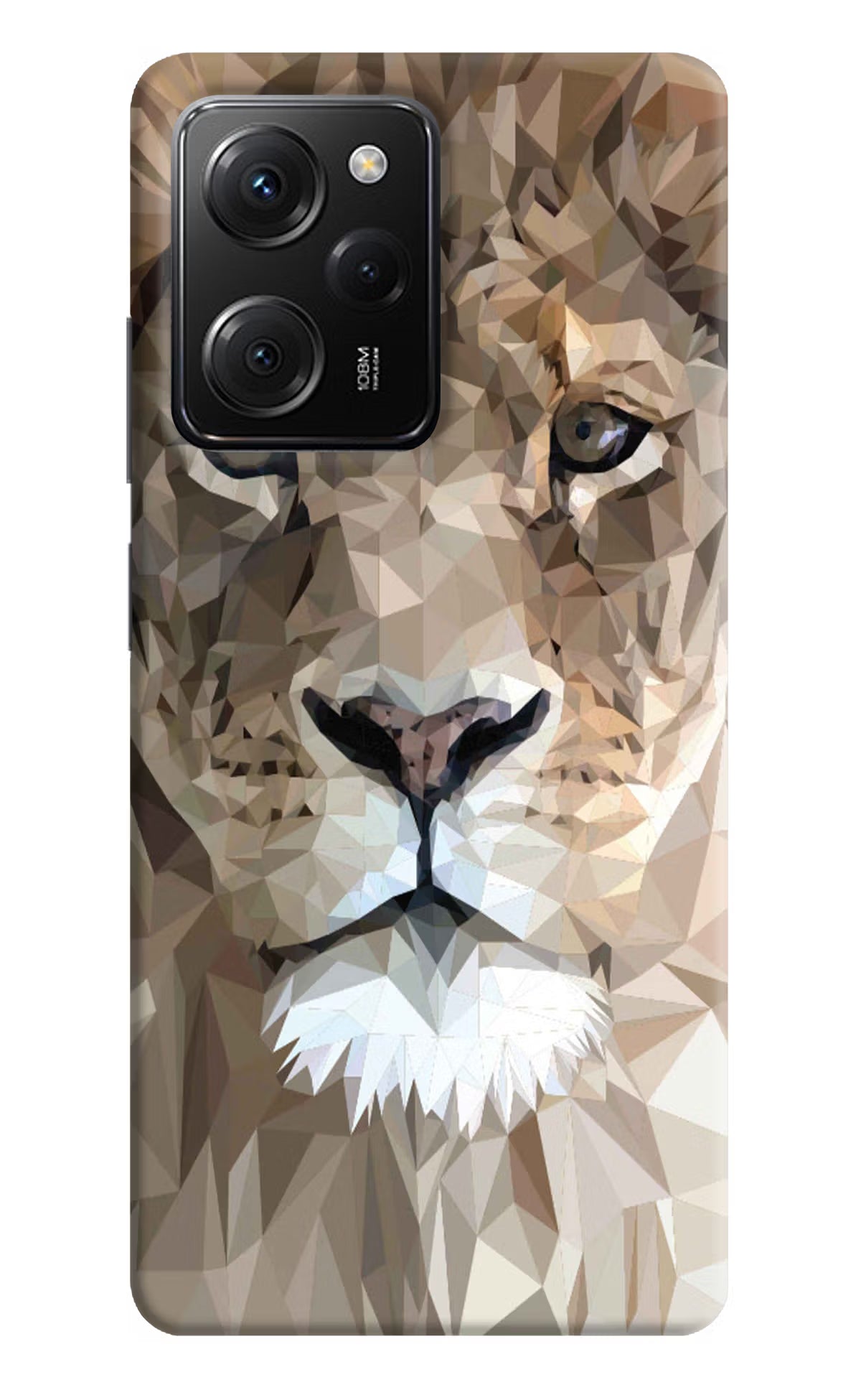 Lion Art Poco X5 Pro 5G Hard Case Back Cover by Casekaro