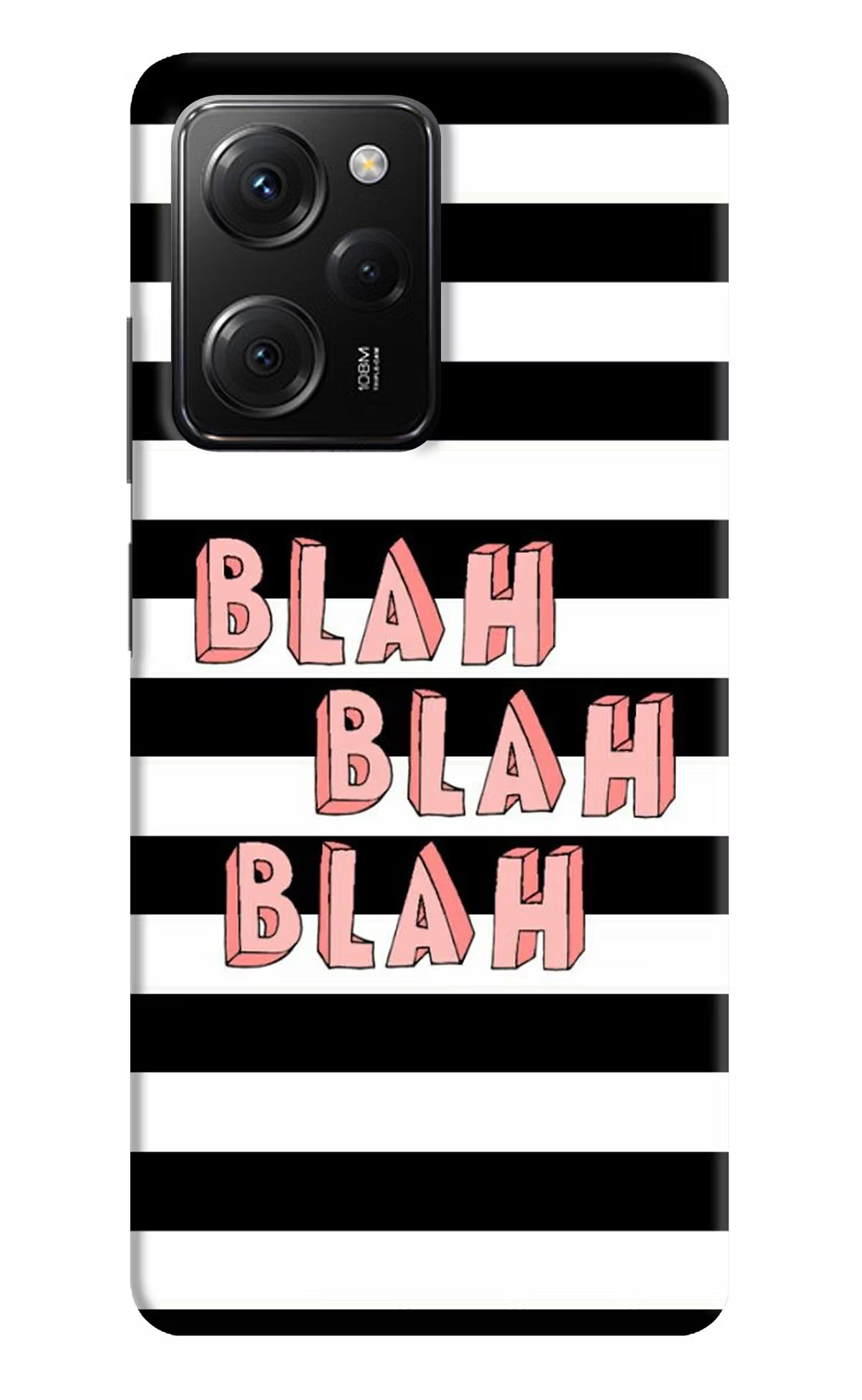 Blah Blah Blah Poco X5 Pro 5G Hard Case Back Cover by Casekaro