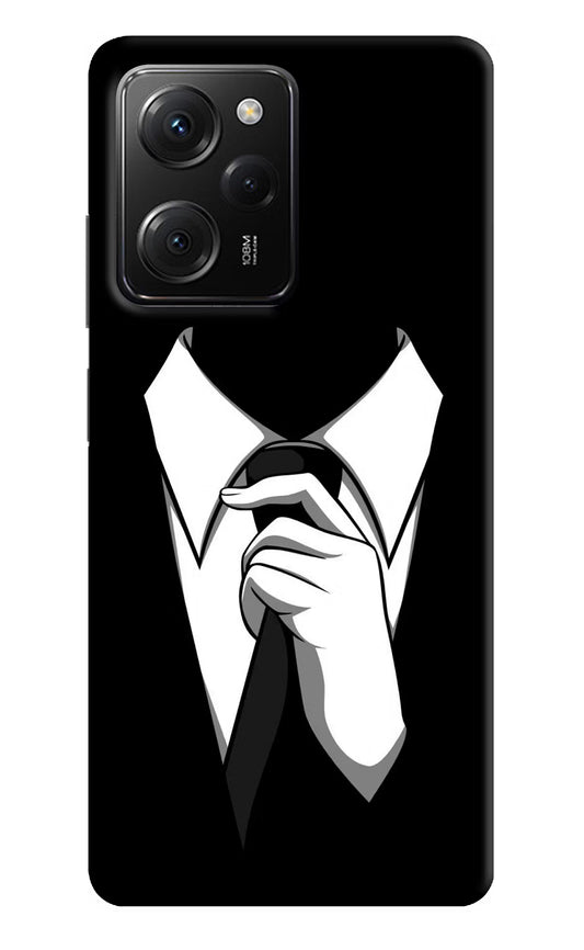 Black Tie Poco X5 Pro 5G Hard Case Back Cover by Casekaro