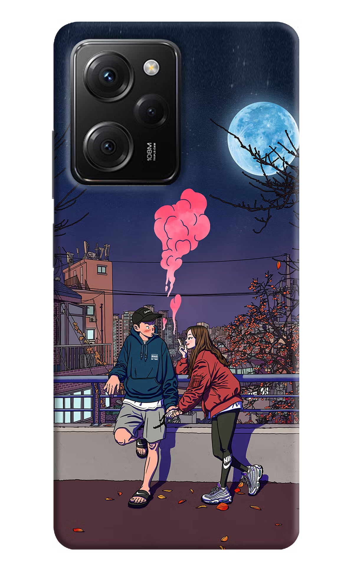 Chilling Couple Poco X5 Pro 5G Hard Case Back Cover by Casekaro