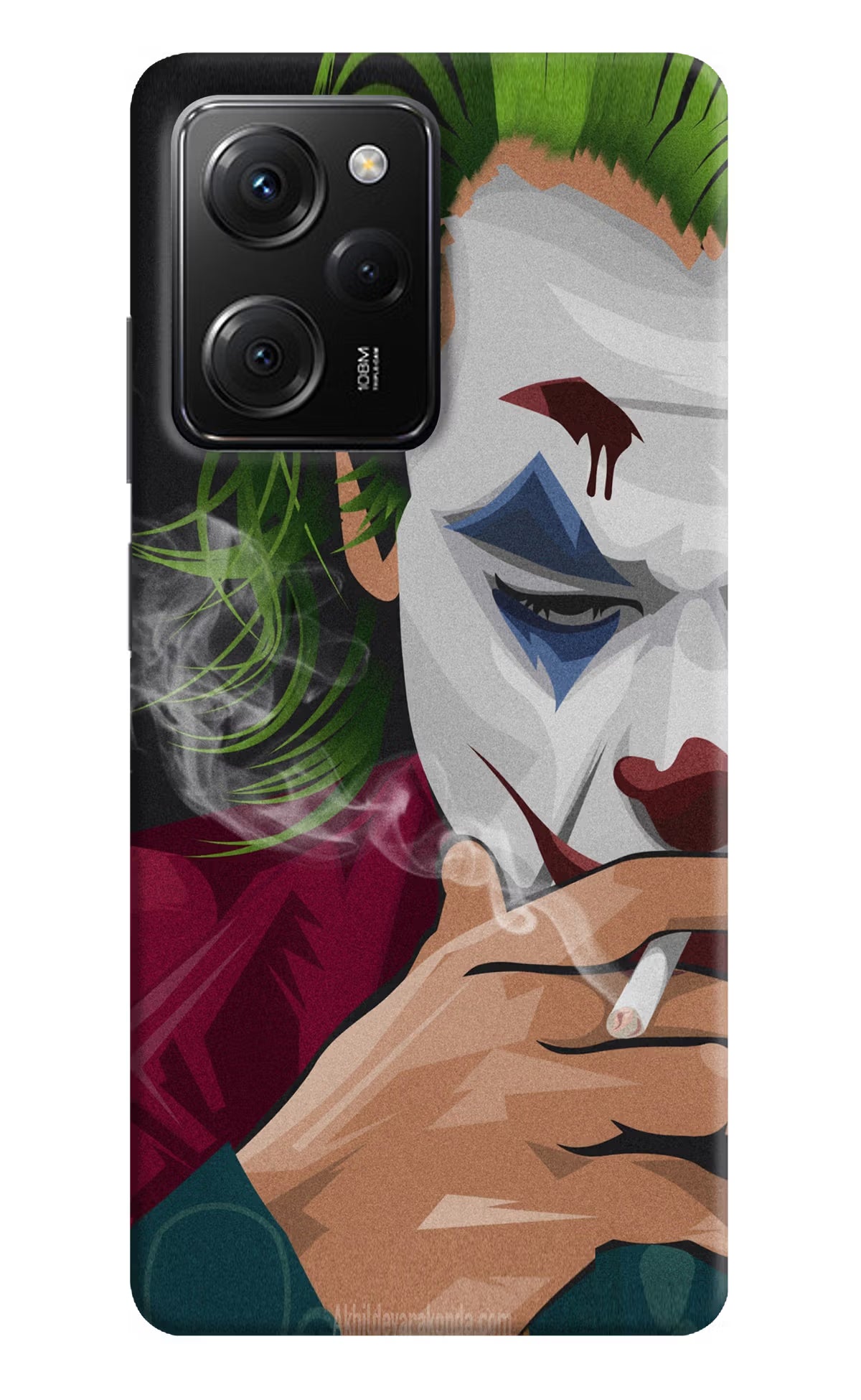 Joker Smoking Poco X5 Pro 5G Hard Case Back Cover by Casekaro