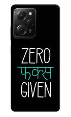 Zero Fucks Given Poco X5 Pro 5G Hard Case Back Cover by Casekaro
