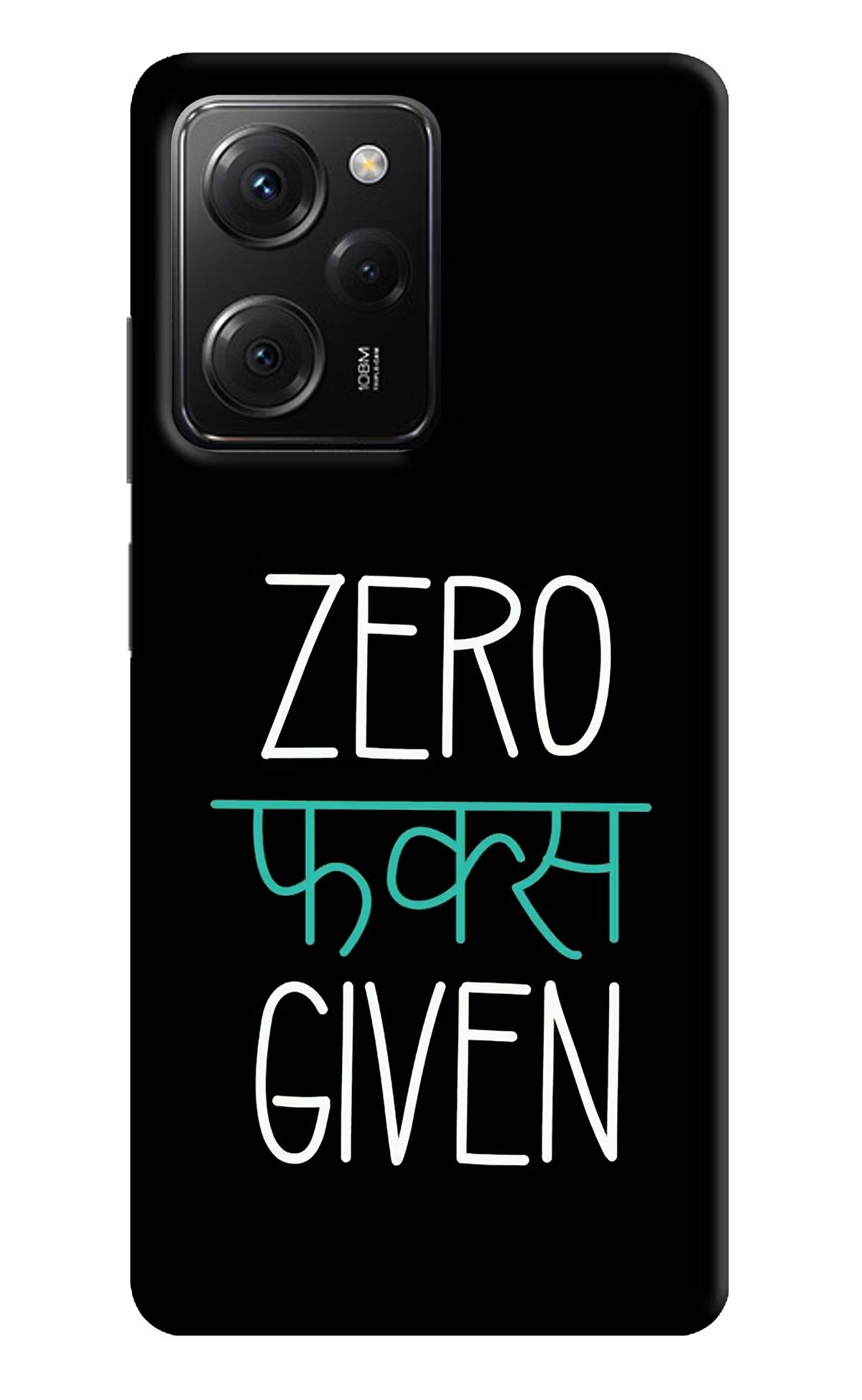 Zero Fucks Given Poco X5 Pro 5G Hard Case Back Cover by Casekaro