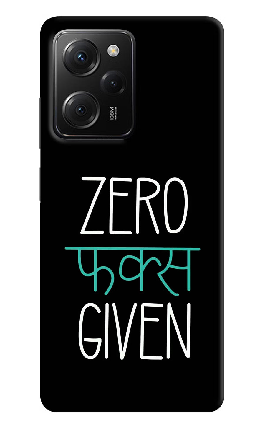 Zero Fucks Given Poco X5 Pro 5G Back Cover, Hard case
