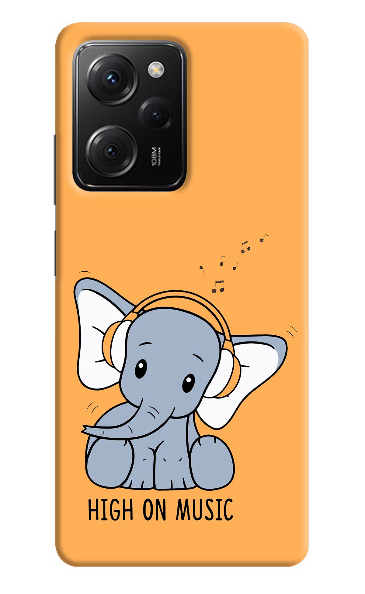 High On Music Poco X5 Pro 5G Hard Case Back Cover by Casekaro