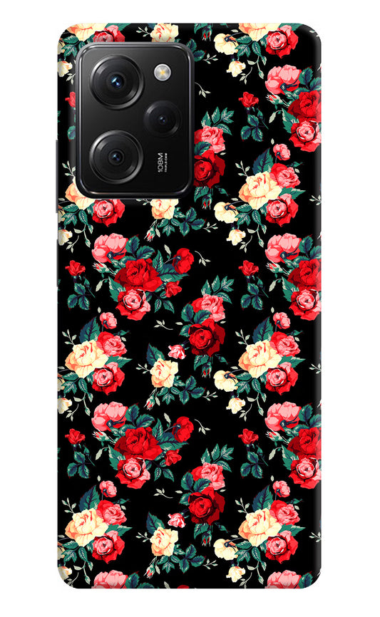 Rose Pattern Poco X5 Pro 5G Hard Case Back Cover by Casekaro