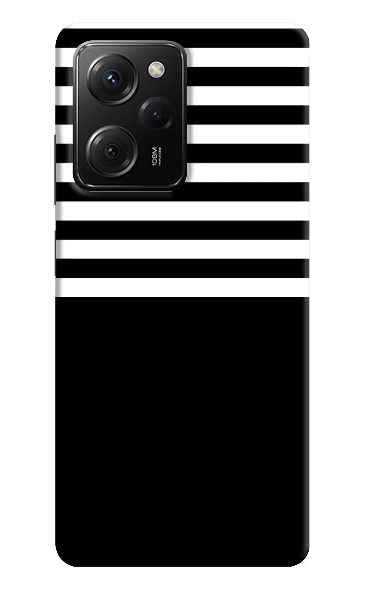 Black and White Print Poco X5 Pro 5G Hard Case Back Cover by Casekaro